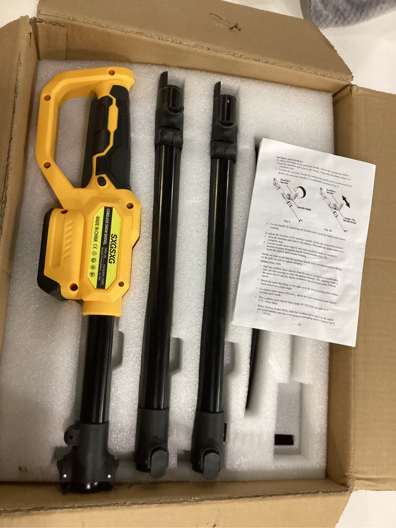 Condition photo showing New/Like New for Electric Snow Shovel for Dewalt 20V Max Battery, 11" Brushless Snow Blower with Adjustable Handle, Max 26 FT Snow Thrower, Cordless Snow Shovel 20V for Driveway, Sidewalk, Patio, Deck (No Battery)