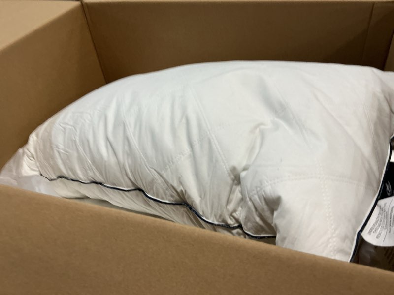 Condition photo showing Good Condition for Pacific Coast Bed Pillow, Luxury Hotel Collection White Goose Down Pillow for Sleeping, 700 Fill Power, 520 Thread Count, Soft, Standard Size (only pillow). 
