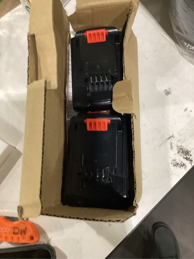 Condition photo showing Good Condition for lasica 2pack 4.0ah 20v max lbxr20 compatible with black and decker weed eater 20v battery lb2x4020 lbxr2020-ope lbxr20-ope2 lbxr20b-2 lb2x3020-ope lbxr20bt 20 volt max outdoor cordless power tools