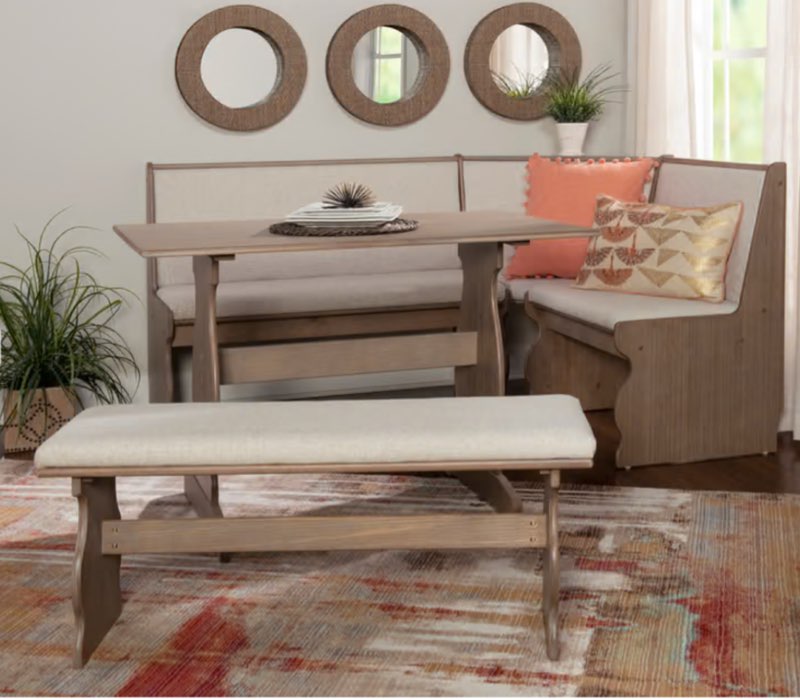 Sierra Upholstered Nook Driftwood  (Incomplete, Box 1/2 )