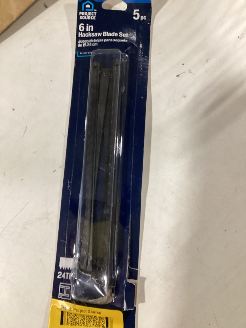 Condition photo showing As Is for 6 inch hacksaw blade set 5 pcs