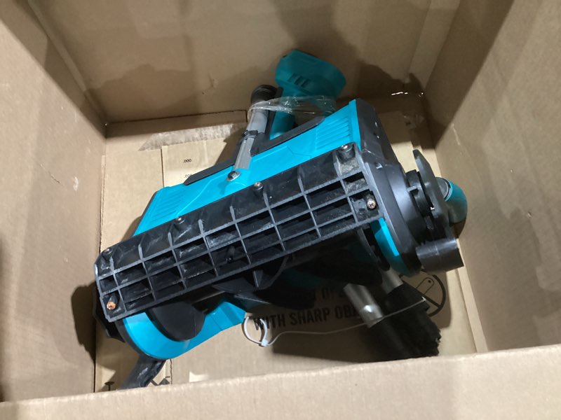 Condition photo showing As Is for Cordless Snow Shovel 12in Width, Electric Brushless Foldable Snow Blower for Makita 18V Battery with Adjustable Direction & Telescopic Pole, Snow Remover for Patio Deck Driveway (No Battery)