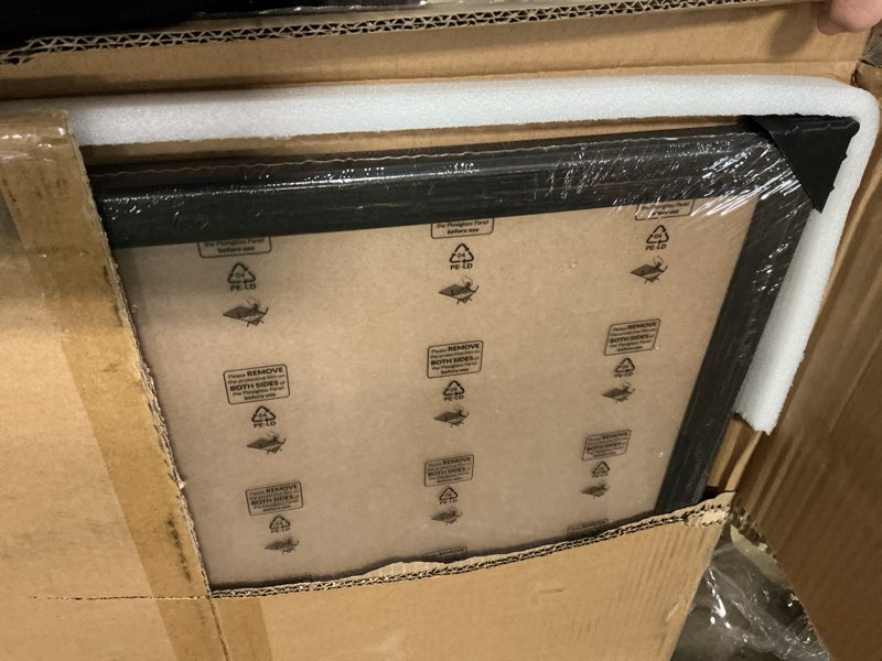 Condition photo showing As Is for 8x10 Wood Frames Set Black, Natural Wooden 10x8in Picture Frames, Modern Golden 8 x 10inch Gallery Photo Pic Frame with HD Plexiglass, Horizontal Vertical Wall Mounting Tabletop Display 1Pcs Black 8x10