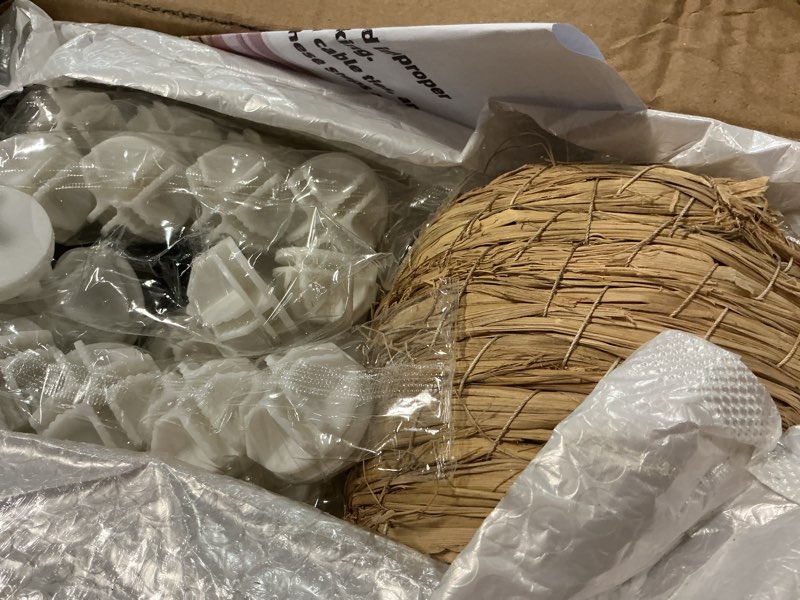 Condition photo showing Good Condition for 60in large flight bird cage, equipped with bird's nest? ladder, swing, feeder, etc. with wheels for easy outdoor movement, suitable for parrots, pigeons (white)