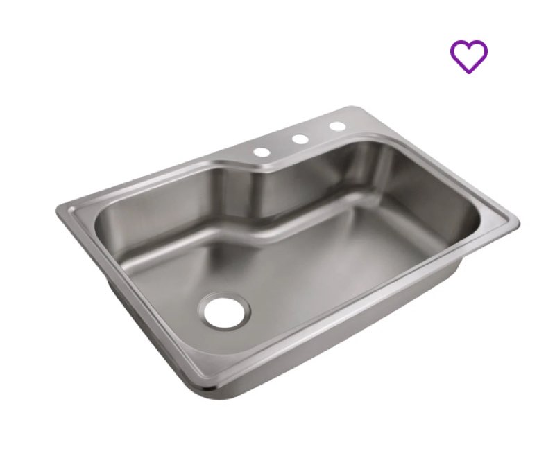 Stainless Steel Single Bowl Drop-In Kitchen Sink with Faucet Hole