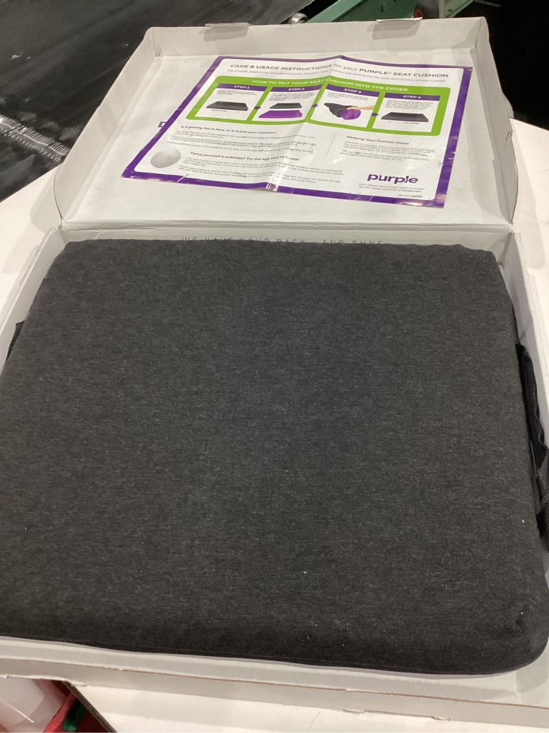 Condition photo showing Good Condition for purple ultimate seat cushion | pressure reducing grid designed for ultimate comfort | designed for gaming | made in the usa