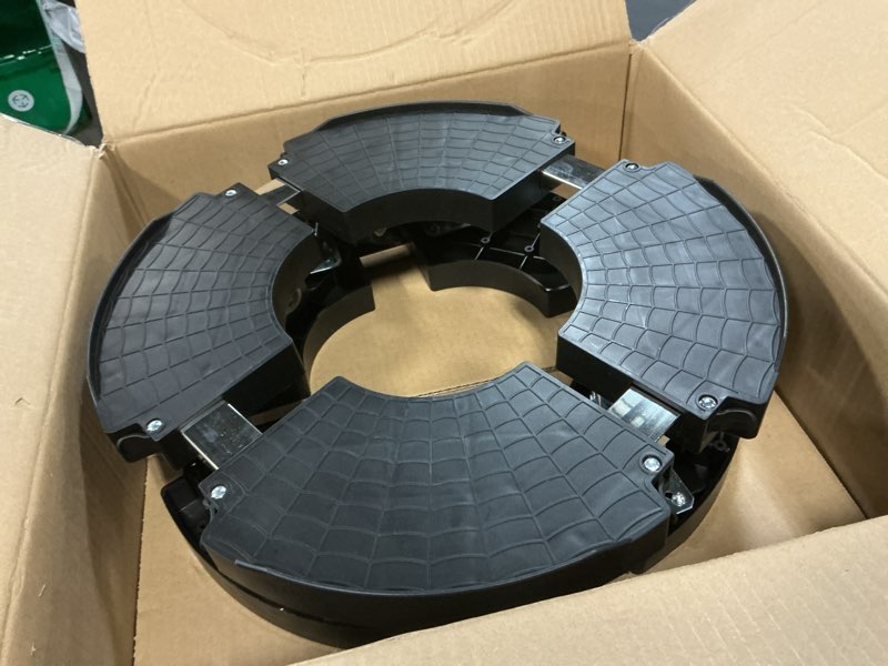 Condition photo showing Good Condition for sanyi Plant Caddy with Wheels, 2 Pack 8-21" Adjustable Rolling Plant Stands with Wheels Heavy Duty Large Plant Potted Trolley Dolly Cart Garden Tower Pot Greenstalk Vertical Planter Umbrella Base 2 Black