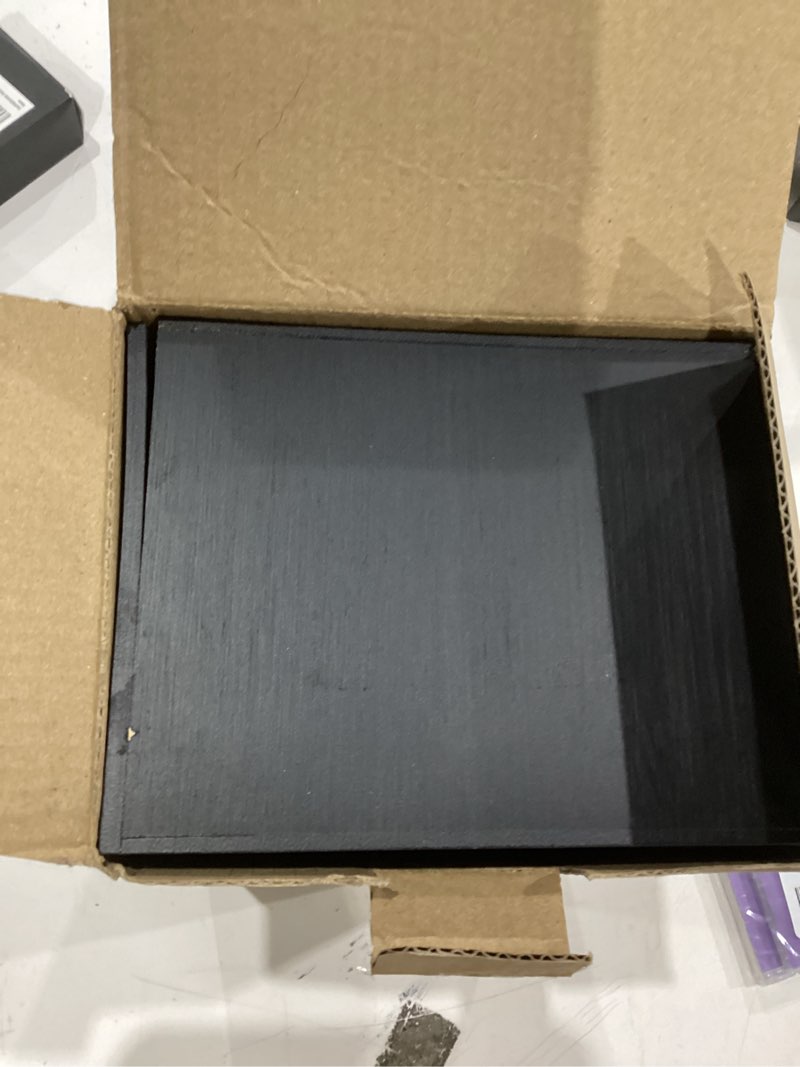 Condition photo showing As Is for Paper Towel Dispenser Countertop, Bamboo Paper Hand Towel Holder for Bathroom Kitchen Toilet, Black Napkin Towel Holder, Napkin Dispenser Suitable for C-Fold Z-Fold Trifold Multifold Towels