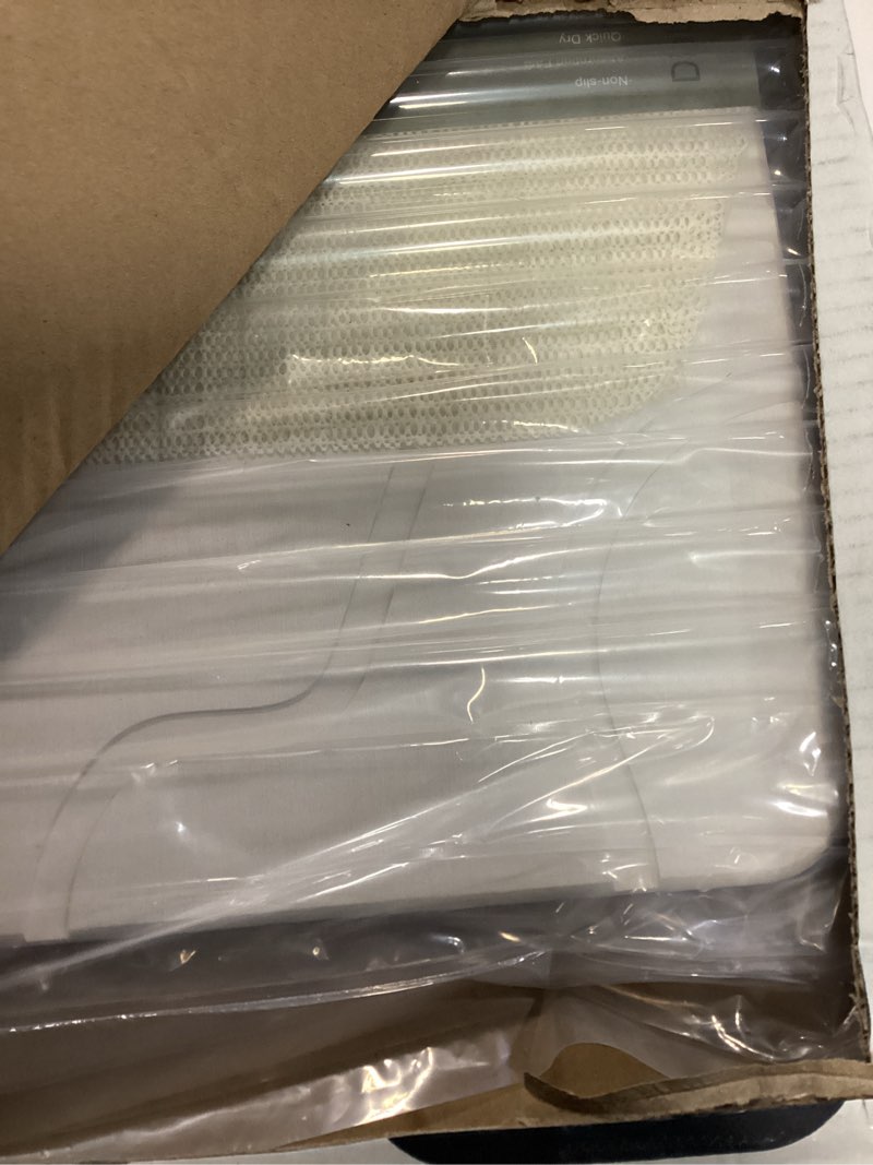 Condition photo showing Good Condition for Stone Bath Mat Diatomaceous Earth Shower Mat Non-Slip Super Absorbent Diatomite Stone Mats for Bathroom Floor/Ktichen Cuonter Quick-Drying Easy to Clean (24''*16''White)