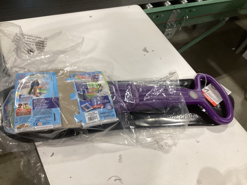 Condition photo showing Good Condition for Geospace Winter Fun Ski Skate, Foldable Snow Scooter, Ski Skooter, Snow Sled, and Kids Snowboard with LED Light – Multi-Purpose Portable Sandboard, Snow Skate, and Kids/Teenager Sled for All Ages Purple