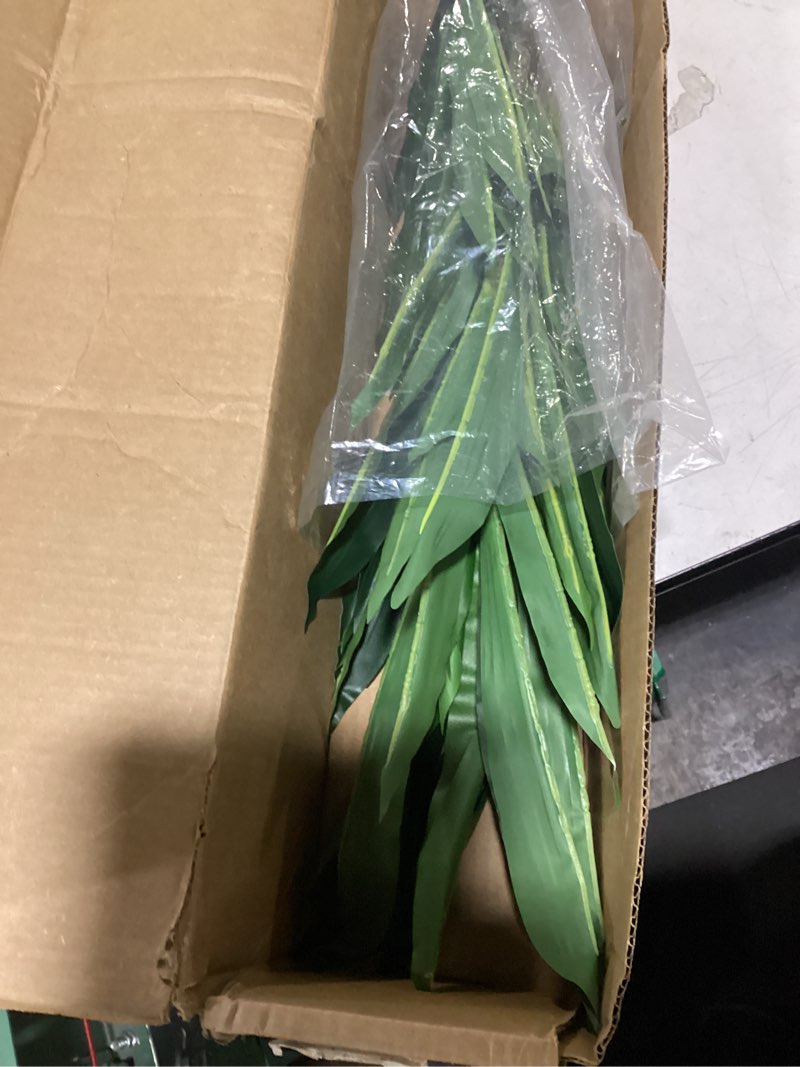 Condition photo showing Good Condition for Nearly Natural 48in Artificial Dracaena with Real Touch Leaves and Multi Tonal Trunks, Large Indoor Silk Plant with Pot, Maintenance Free For Living Room And Home Office Decor Green