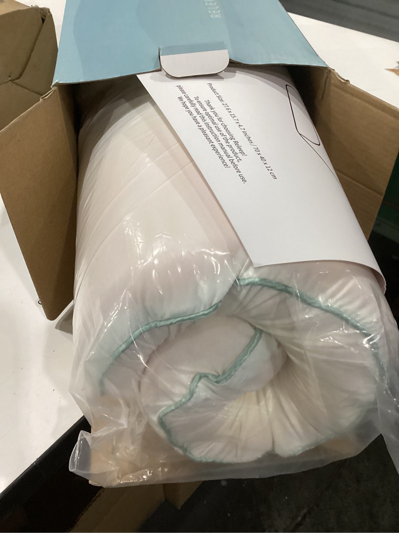 Condition photo showing New/Like New for Cooling Soft Memory Foam Pillow, Cervical Neck Pillow for Side Sleepers, Back & Stomach Sleepers, Ergonomic Orthopedic Design for Neck Pain Relief and Deep Sleep, CertiPUR-US, White Queen Size: 27.6"L x 15.7"W soft White