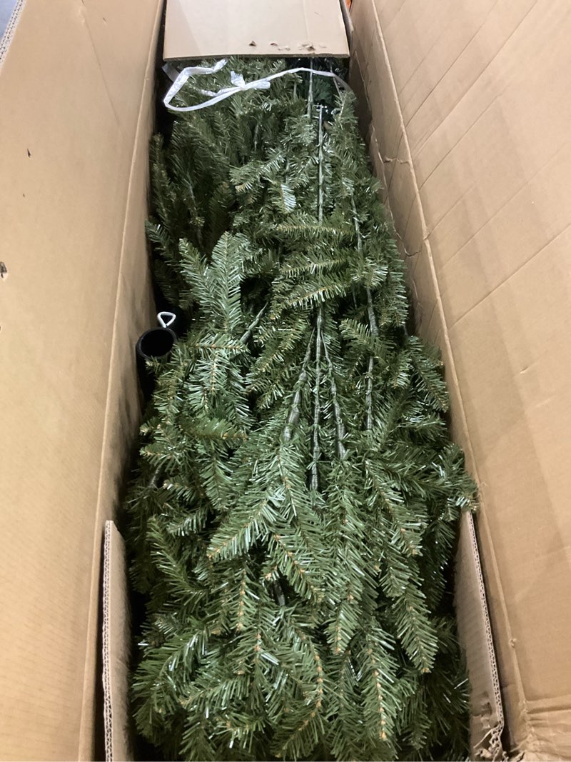 Condition photo showing As Is for National Tree Company Artificial Full Christmas Tree  Green  Dunhill Fir  Includes Stand  12 Feet