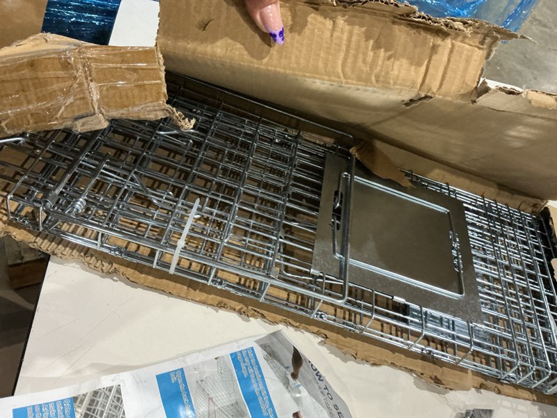 Condition photo showing Good Condition for foldable humane live animal trap cage