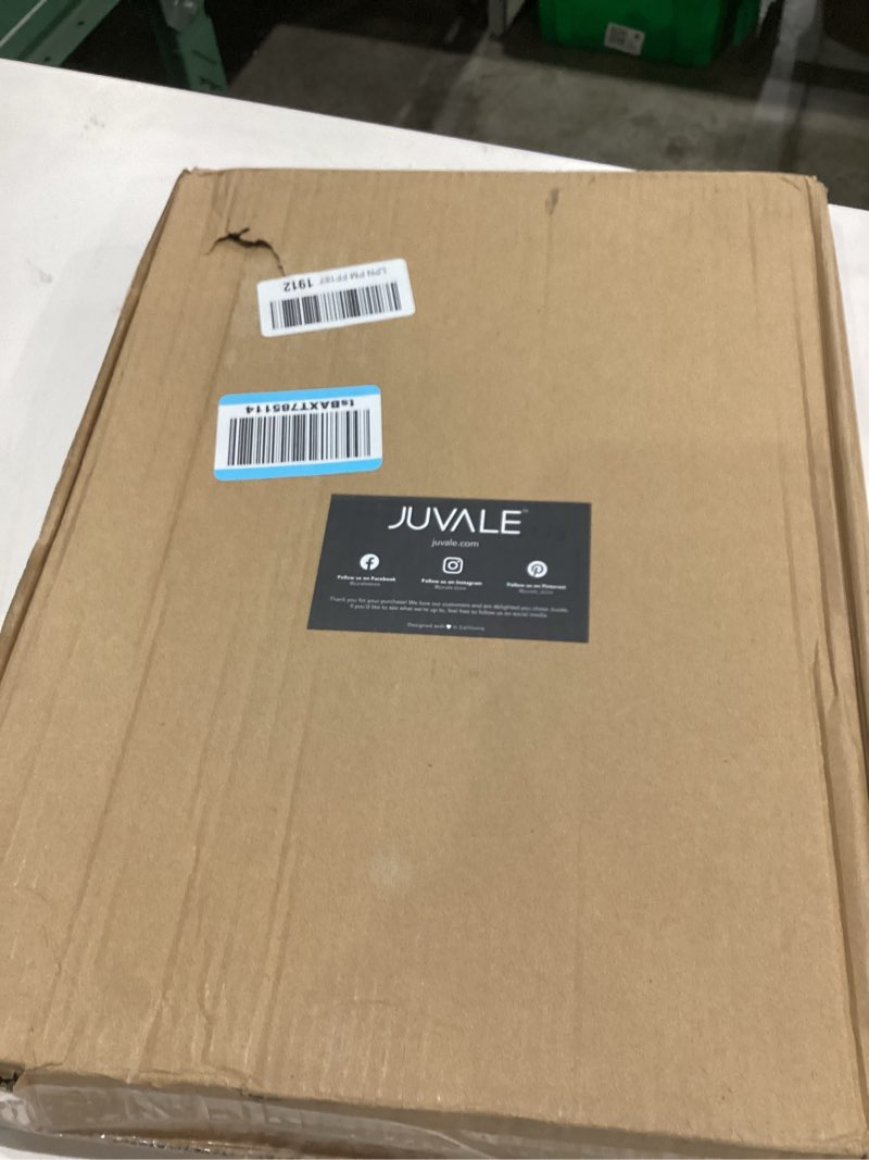 Condition photo showing Good Condition for Juvale Ottoman Tray with Coasters & Interchangeable Gold & Silver Handles - 15.7" x 11.8" x 3.1" - White Rustic Wood Rectangular - Coffee Table Tray for Serving & Decorative Accents