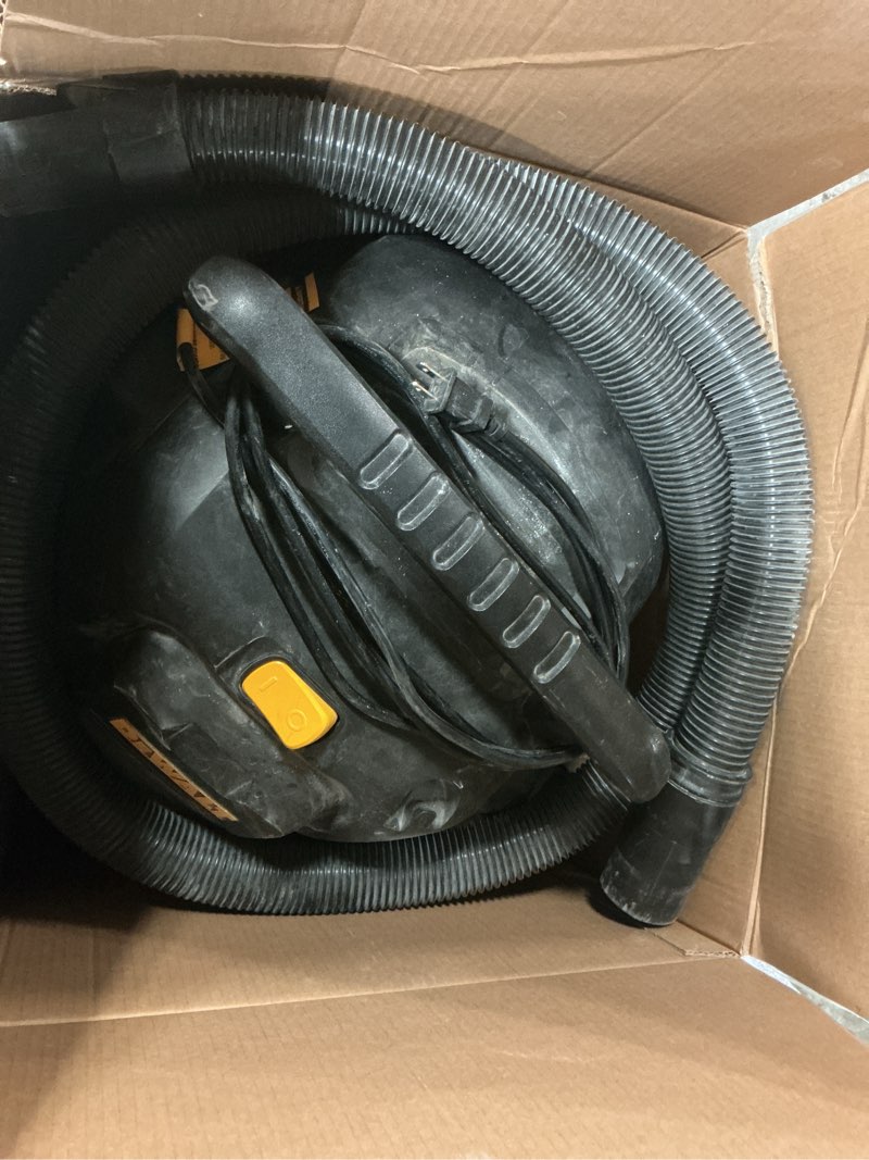 Condition photo showing As Is for DEWALT 9 Gallon 5 HP Wet/Dry Vac