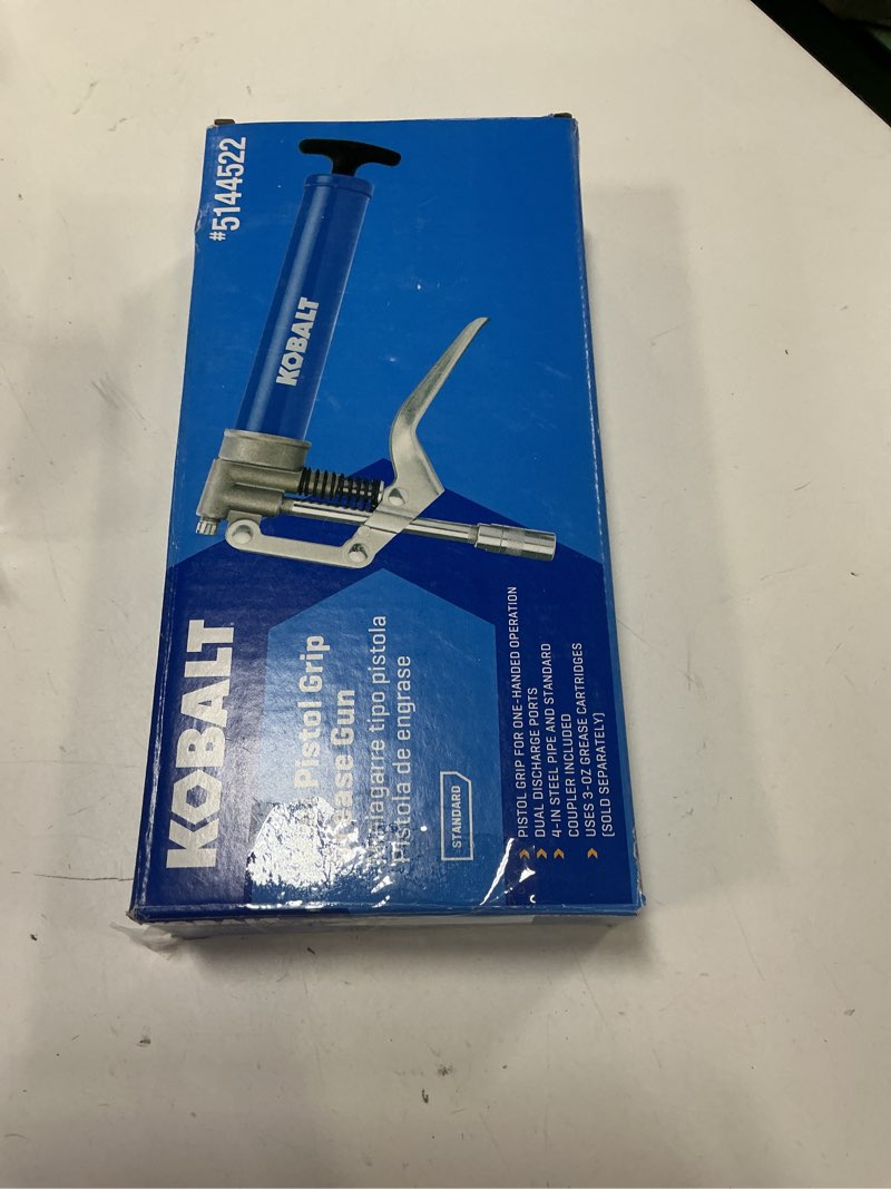 Condition photo showing As Is for kobalt mini manual grease guns 4-in