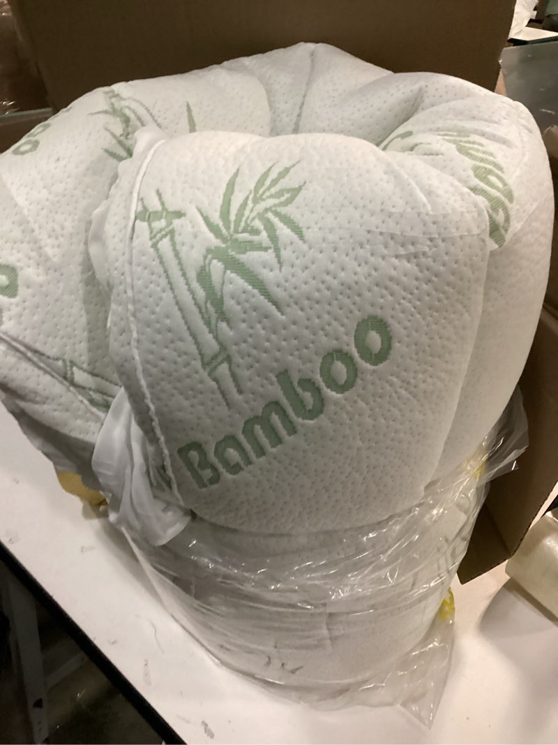 Condition photo showing Good Condition for Bamboo_Viscose Mattress Topper Twin Size, Cooling Extra Thick Breathable Mattress pad, 8-21”Deep Pocket Soft Quilted Fitted Mattress Cover with Down Alternative Fill Twin 1200Gsm