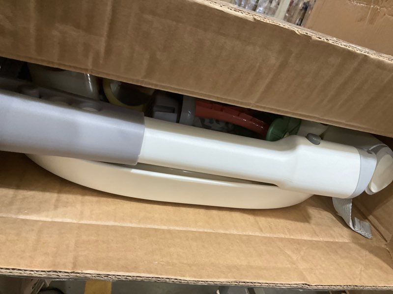 Condition photo showing As Is for Baby Activity Center, Baby Jumpers and Bouncers with 5 Toys, Lights & Music, Adjustable Heights, 3-Stage Activity Center & Play Table, 360° Rotary Interactive Play Center for Baby Ages 6m+ (White)