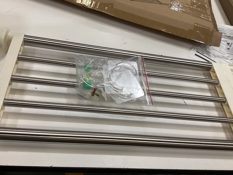 Condition photo showing Good Condition for baoyouni tension shelf adjustable closet rod space saving wardrobe clothes dividers ivory, 33.07-46.26 inches (33.07-46.26) in