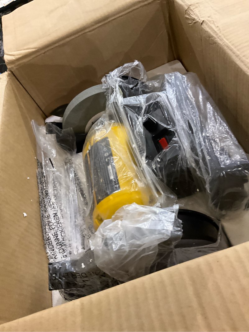 Condition photo showing As Is for Digital Display 8 Inch Variable Speed Bench Grinder, 3/4HP 5.0 Amp Power Bench Grinder with Work Light, Adjustable Tool Rest and Cast Iron Base for Knife, Chisel 8" Variable Speed Grinder