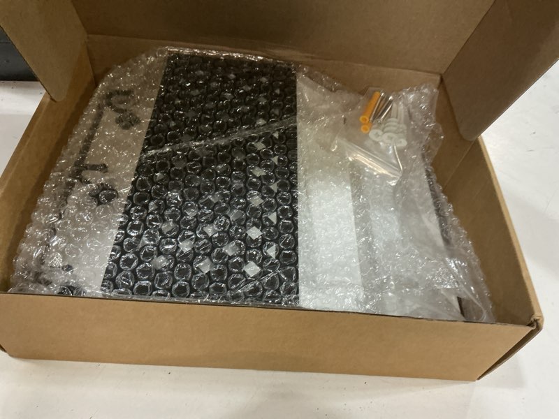 Condition photo showing New/Like New for Nekon Mail Organizer with Key Holder – 8.8" x 11.4" Wall Mounted Wooden Mail Sorter with 3 Hooks - Hanging Mail and Key Organizer for Wall Decor (White)