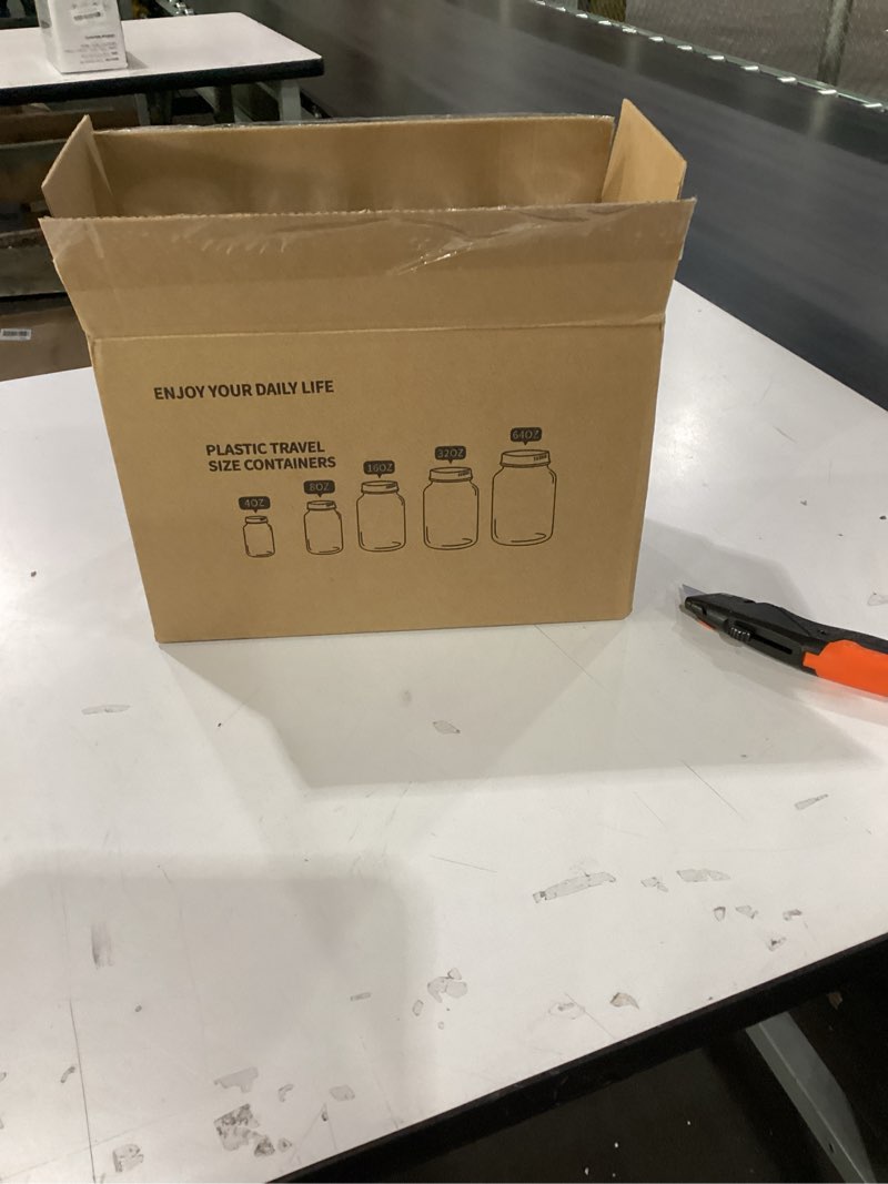 Condition photo showing New/Like New for 8oz craft plastic jar set