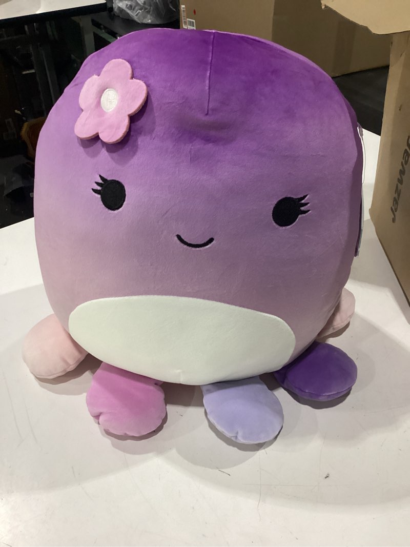 Condition photo showing New/Like New for squishmallows original 14-inch beula purple octopus with multicolored tentacles - large ultrasoft official jazwares plush - amazon exclusive