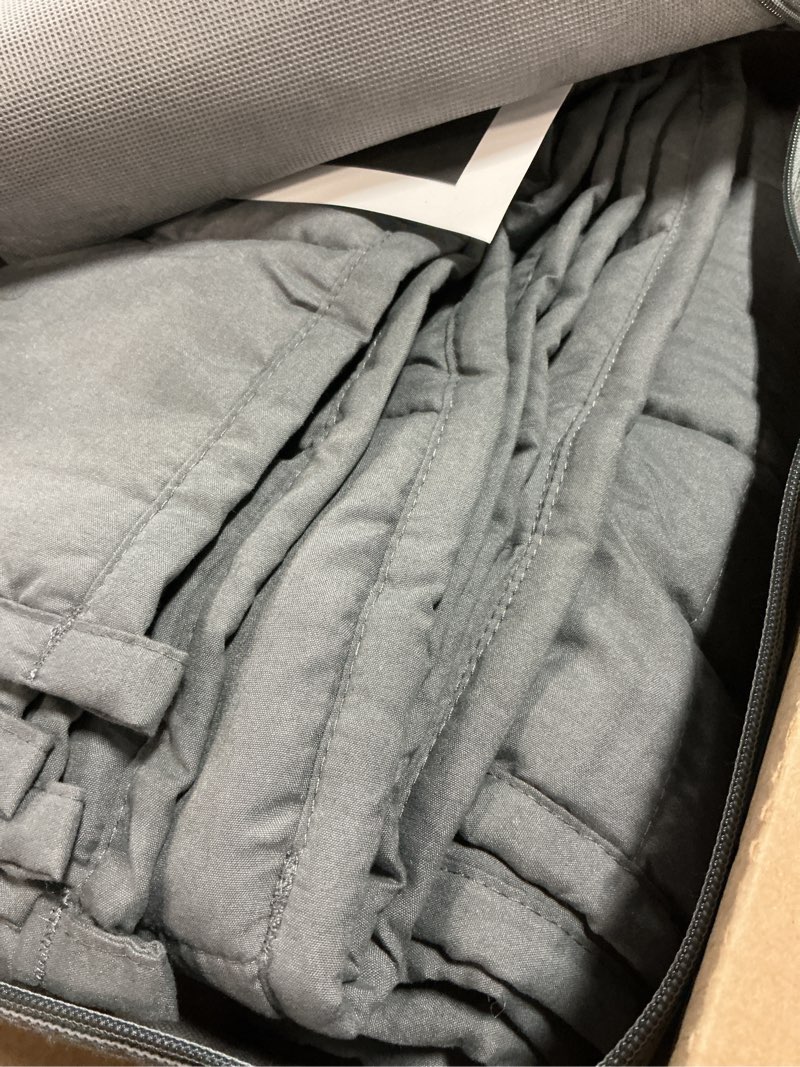 Condition photo showing Good Condition for Topblan Weighted Blanket for Adults 20lbs, Breathable Cooling Weighted Blanket, High Breathability Heavy Blanket, Soft Material with Glass Beads for All Season, Sofa Bed, 60"x80" Queen Size, Dark Grey Dark Grey 60"x80"-20lbs