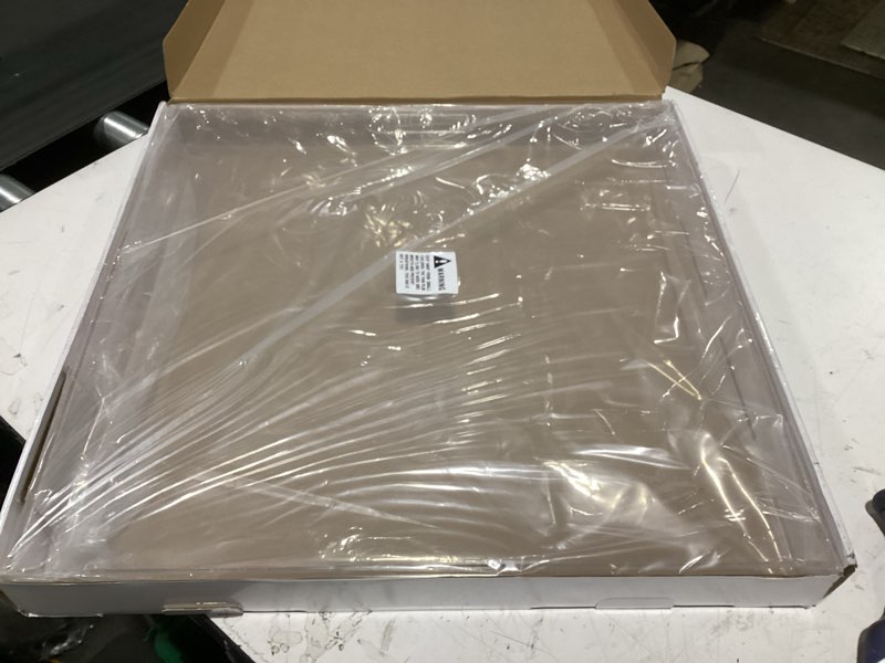 Condition photo showing New/Like New for 20×20 inches oversize extra large sturdy clear acrylic serving tray king size decorative big ottoman trays with cut out handles water proof bed tray coffee counter top organizer