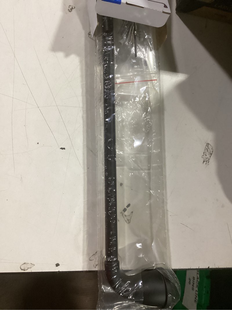 Condition photo showing item condition for Project Source Dover 18-in Matte Black Wall-mount Single Towel Bar