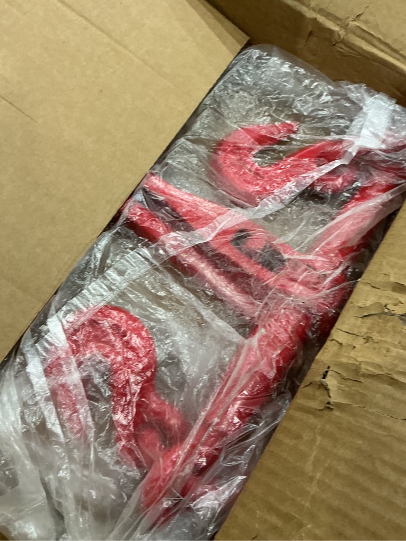 Condition photo showing Good Condition for 13000lbs ratchet chain binder 1/2-5/8 inch, 2 pack load binders 13000 lbs working load limit, breaking strength 46000 lbs capacity, heavy duty ratchet boomer to a truck or flatbed trailer 1/2''-5/8''(2pack)