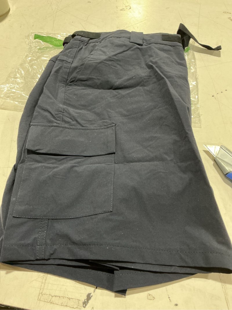 Condition photo showing Good Condition for luvamia summer hiking shorts for women casual cargo high waisted water resistant 7 inch inseam shorts with pockets navy blue large