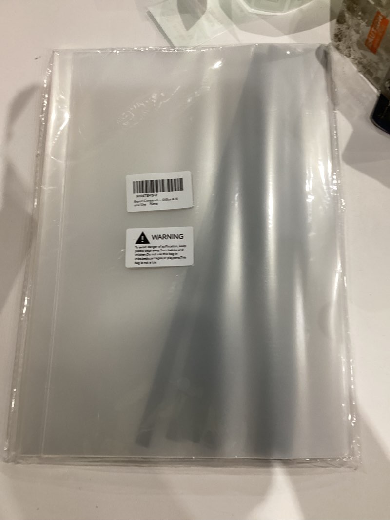 Condition photo showing New/Like New for Report Covers - 6 Set Clear Report Covers with Sliding Bar, Report Folders with Clear Cover for A4 and Letter Size Paper, Presentation Folders for School, Office & Home Use