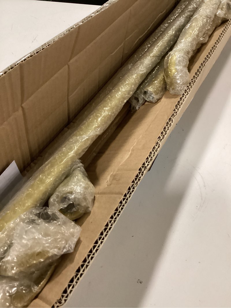 Condition photo showing New/Like New for Industrial Pipe Wall Mounted Clothes Hanging Shelves System,Metal Clothing Towel Rack,Garment Rack Perfect for Retail Display,Closet Organization (Gold, 71" L x 11.8" D) Gold 71" L x 11.8" D