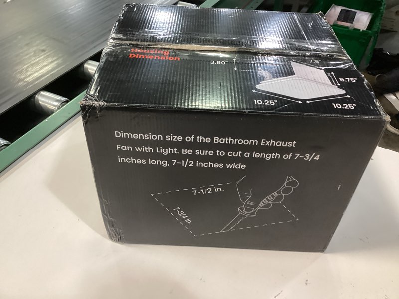 Condition photo showing New/Like New for fitop bathroom exhaust fan with light, 110 cfm 43w 1200lm ceiling mount shower ventilation exhaust with light, 1.0 sones bathroom vent with light, bathroom fan led light 3000k/4000k/5000k white