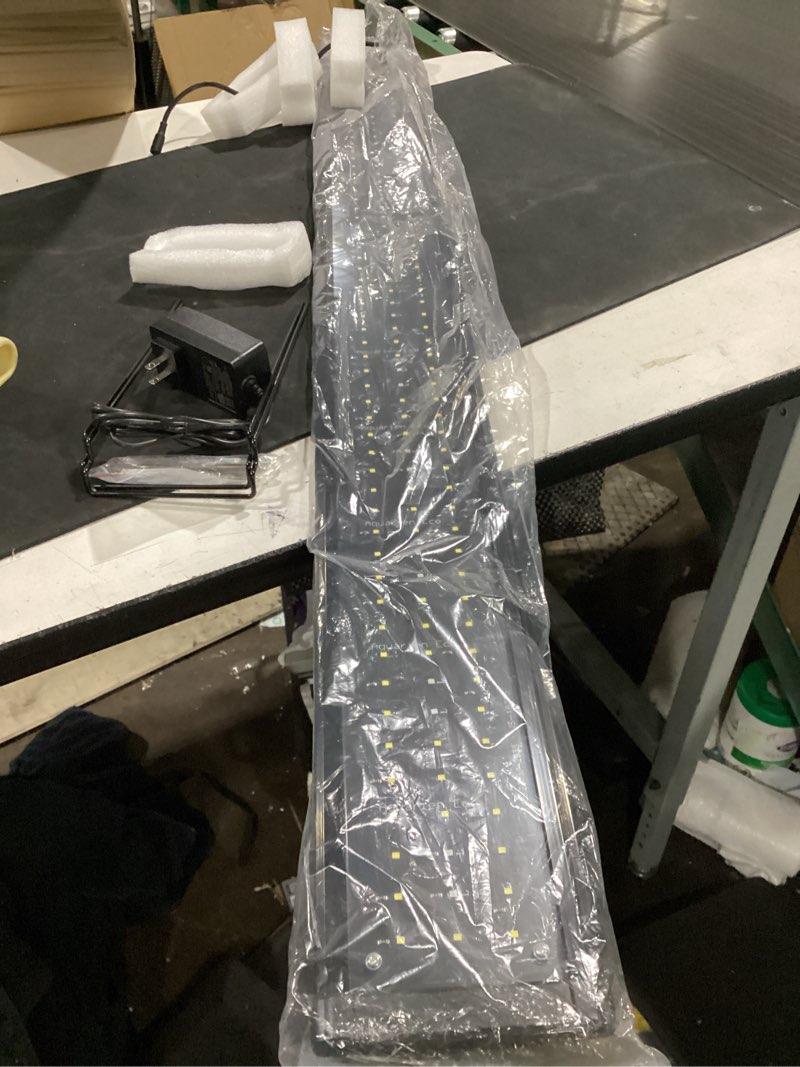 Condition photo showing Good Condition for kzkr aquarium hood lighting fish tank light 48-60 inch lamp for freshwater saltwater marine blue and white decorations light 120-150 cm