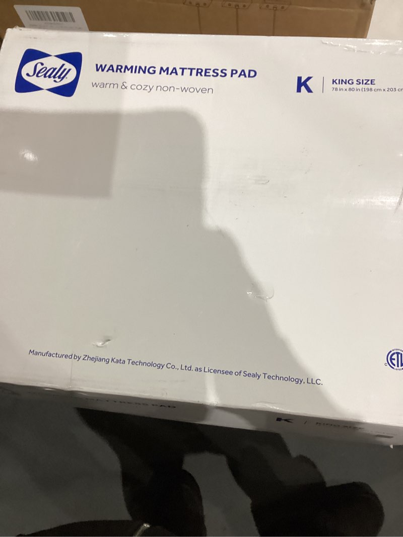 Condition photo showing New/Like New for Sealy Heated Mattress Pad King Size 78x80 Inch with Dual Control 10 Heated Settings | Zone Heating Electric Mattress Pad | Auto Shut Off 1-9 Hours| Fit Up to 17" Deep Pocket | Machine Washable