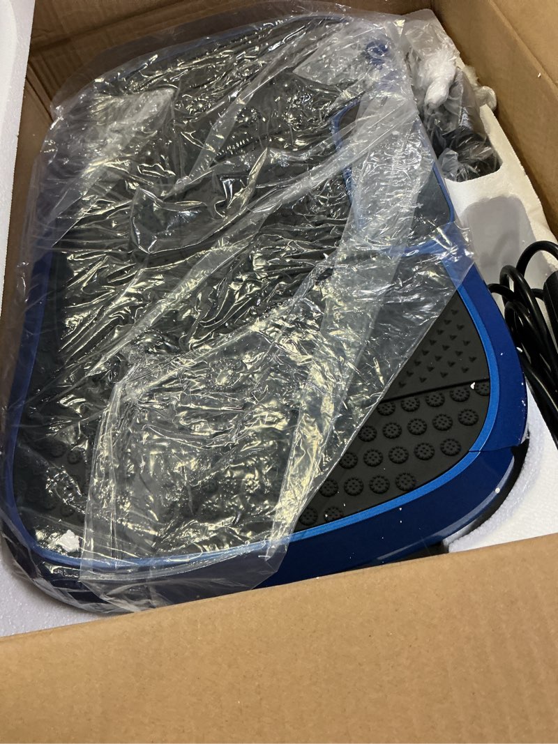 Condition photo showing Good Condition for axv vibration plate fitness platform exercise machine vibrating shaking full body shaker workout vibrate stand shake board sport gym for weight loss fat burner for women men slim-blue