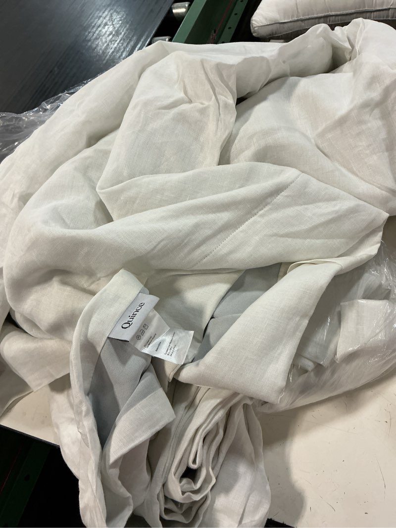 Condition photo showing Good Condition for european linen room darkening curtain, 96x108, white 1pcs
