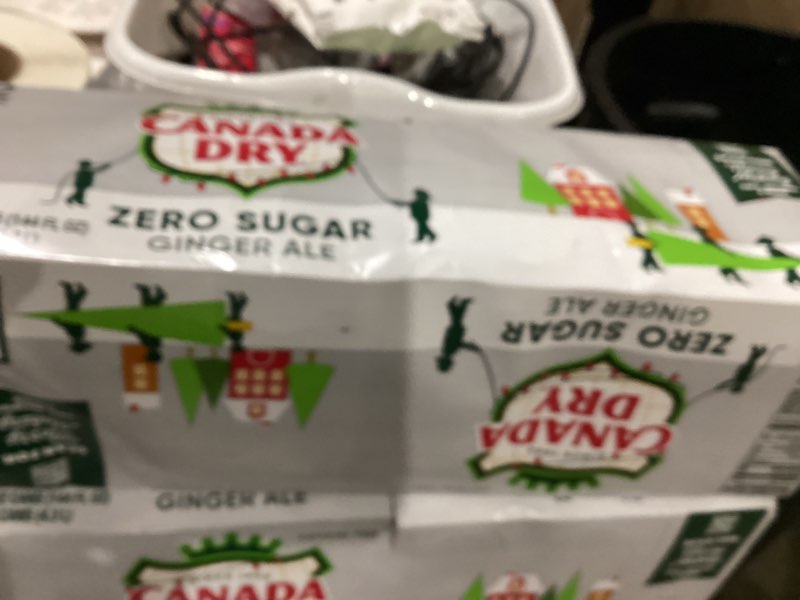 Condition photo showing New/Like New for Canada Dry Zero Sugar Ginger Ale Soda, 12 fl oz cans (Pack of 12)
