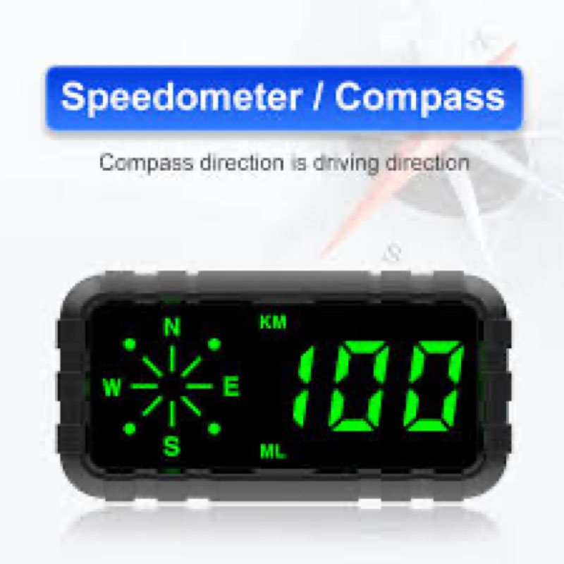 OinDoDi Heads Up Display for Car Digital GPS Speedometer kit MPH Odometer Automotive Compass for Das