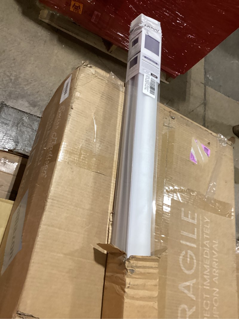 Condition photo showing As Is for cordless roller shades blackout blinds for windows room darkening rolled up shades with spring system, uv protection natural linen fabric window shades door blinds for home, 71" w x 72" h, linen cream