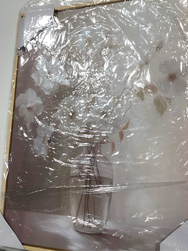 Condition photo showing Good Condition for Framed Vintage Canvas Wall Art, White Hydrangea Floral Wall Decor Paintings, Flower Pictures Prints Aesthetic Home Decor for Living Room Bedroom Bathroom Office 12x16 inch Hydrangeas 16\"L x 12\"W similar item 