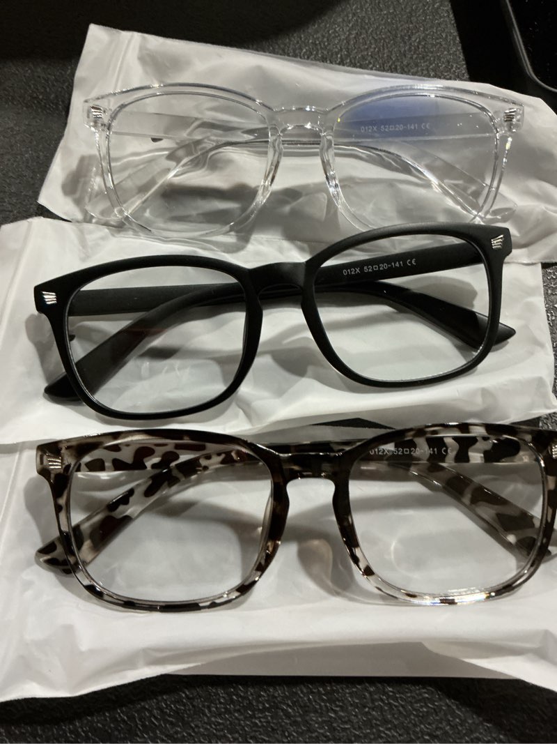 Condition photo showing Good Condition for eyeglasses blue light blocking glasses featuring a classic square frame design.