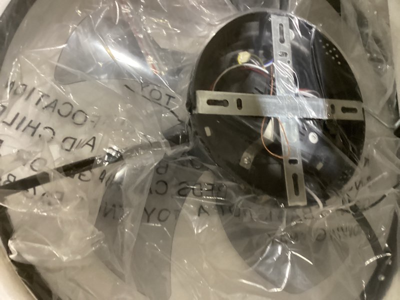 Condition photo showing Good Condition for volisun low profile ceiling fans with lights and remote, 19.7in fandelier ceiling fan with light, 3000k-6500k dimmable bladeless led fan light, black flush mount ceiling fans with lights for bedroom black 19.7 inch