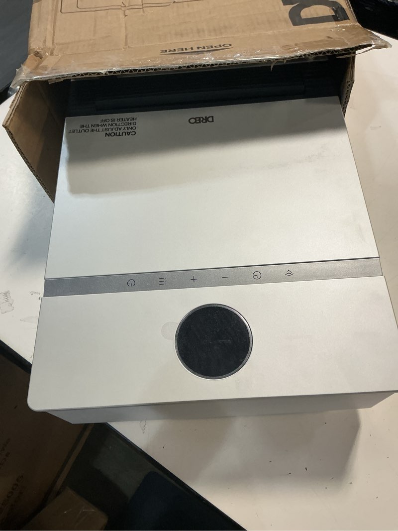 Condition photo showing As Is for DREO Smart Wall Heater for Bathroom, IP24 Electric Space Heater with ALCI Plug for Indoor Use, 30° Oscillation, Adjustable Thermostat, Remote Control, Works with Alexa, 24H Timer, Easy-mounted Heater White ALCI Plug