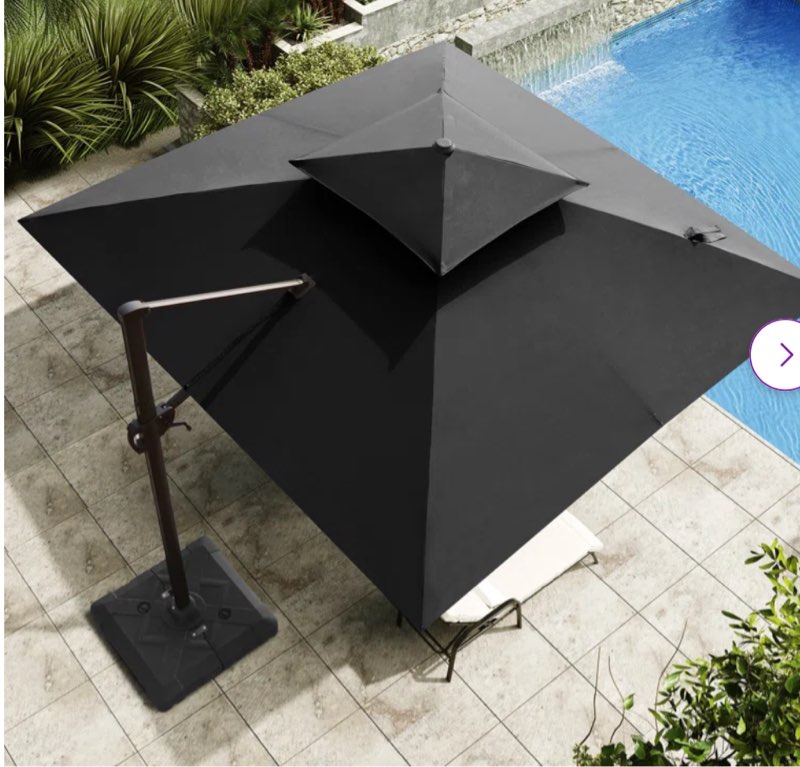 Herrell 11 x 11 Ft Square Cantilever Umbrella
