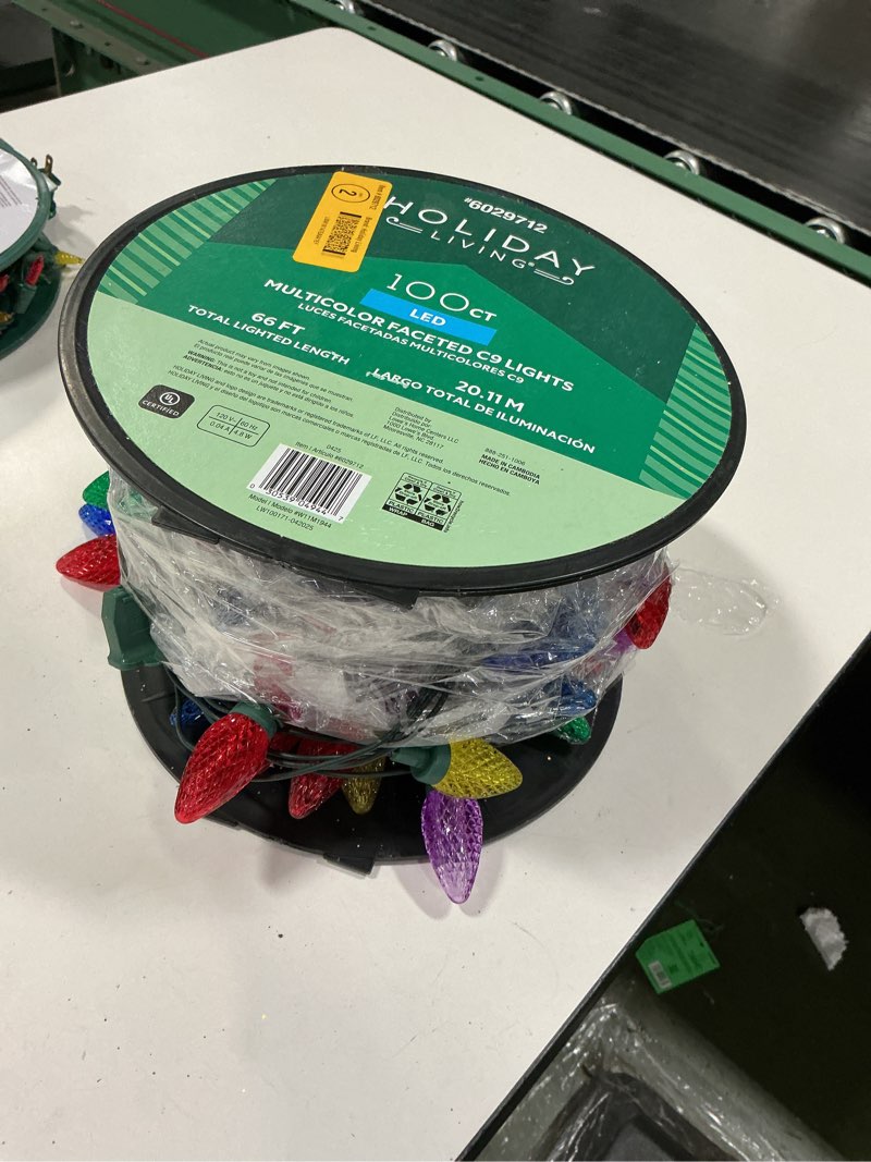 Condition photo showing As Is for Holiday Living 100-count 66-ft Multicolor LED String Christmas