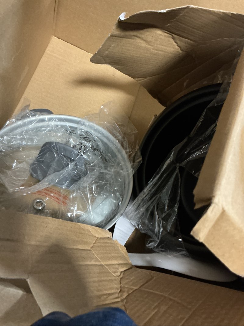 Condition photo showing As Is for Aroma Housewares 6-Cup (Cooked) Pot-Style Rice Cooker and Food Steamer, Black ARC-743-1NGB Black Steamer